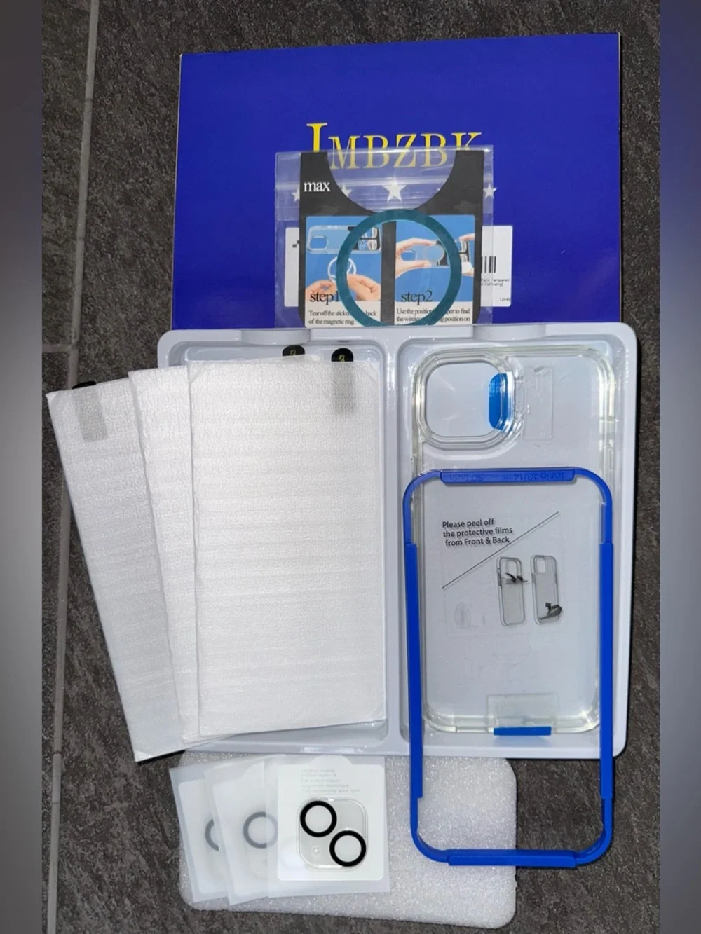 🆕 IMBZBK Clear iPhone Case + Tempered Glass Pack